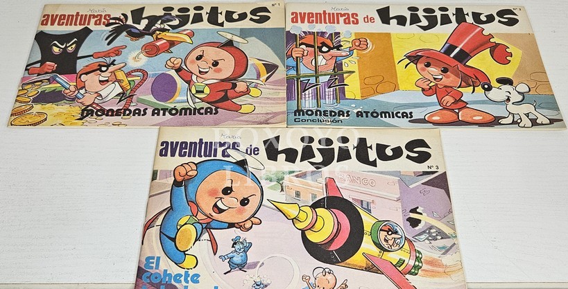 Aventuras de Hijitus nº 1. Monedas atómicas, nº 2. Monedas atómicas. Conclusión y nº 3. El cohete taladrador