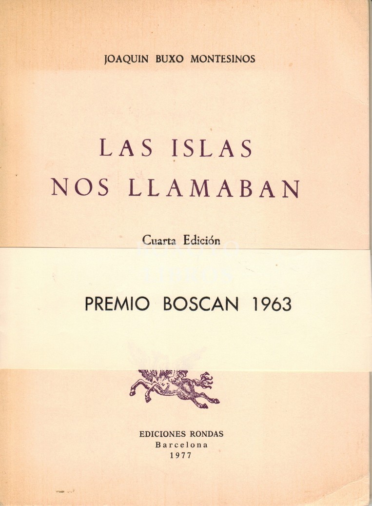 Las islas nos llamaban. Premio Boscán, 1963