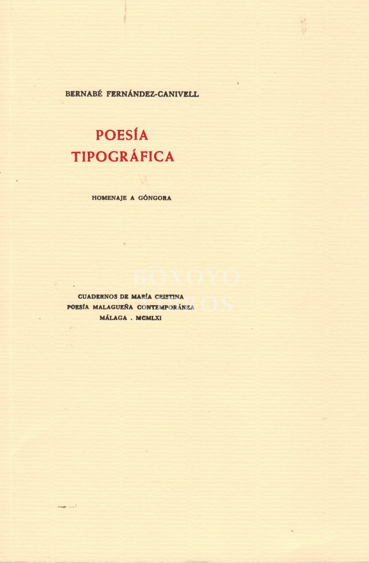 Poesía tipográfica. Homenaje a Góngora