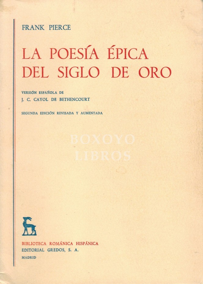 La poesía lírica del Siglo de Oro. Versión española de J. C. Cayol de Bethencourt