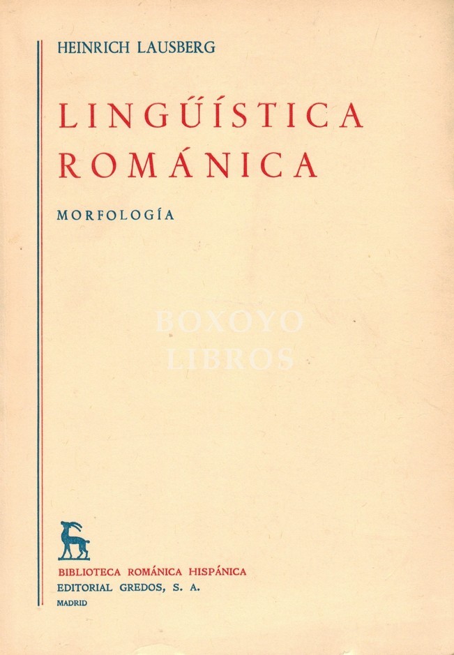 Lingüística románica II. Morfología