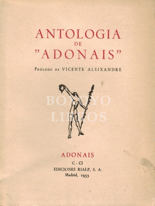 Antología de 'Adonáis'. Prólogo de Vicente Aleixandre