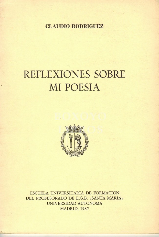 Reflexiones sobre mi poesía