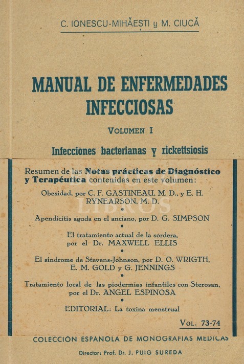 Manual de enfermedades infecciosas. 3 tomos