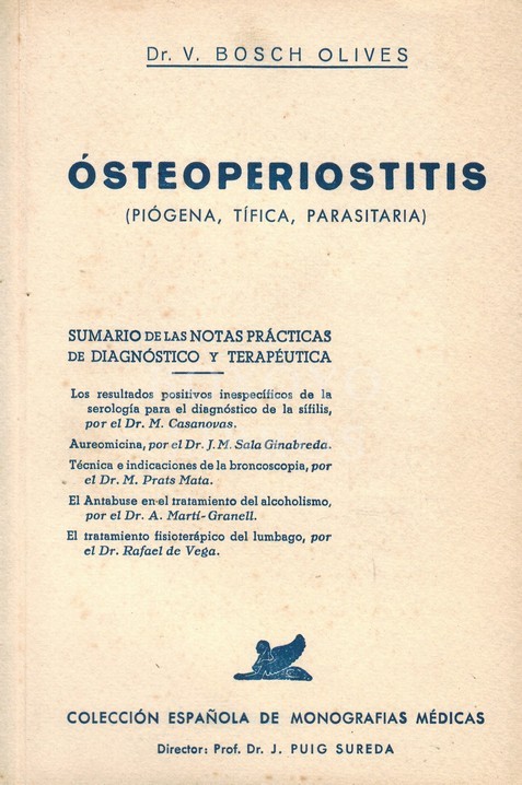 Ósteoperiostitis. Piógenia, tifica, parasitaria