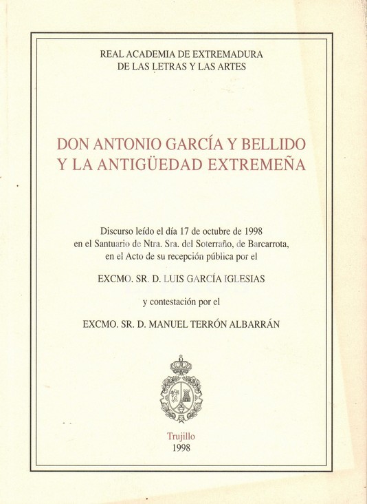 Don Antonio García Bellido y la antigüedad extremeña